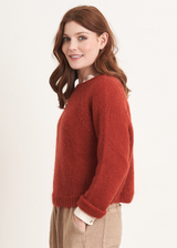 Dark red diamante detail sweater