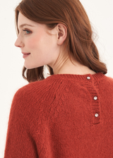 Dark red diamante detail sweater