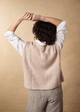 Light oatmeal sleeveless sweater