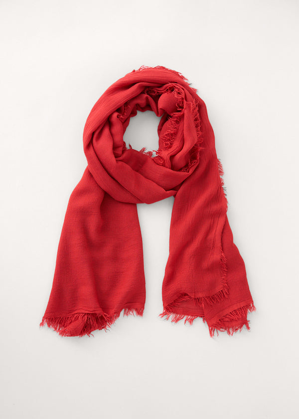 Light bamboo red scarf