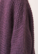 Mauve knitted cardigan