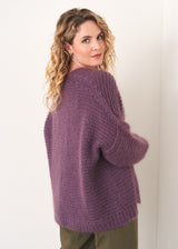 Mauve knitted cardigan