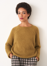 Olive cropped sweater with diamante detail