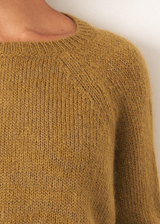 Olive cropped sweater with diamante detail