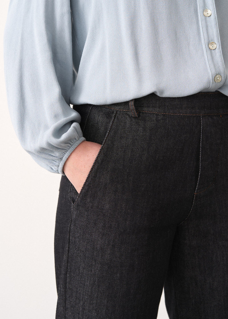 Dark grey chambray trousers