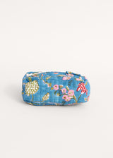 Bright blue floral wash bag