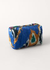 PARVEZ SMUDGE VELVET WASH BAG - BLUE