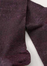 Burgundy glitter ankle socks