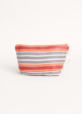 Red and orange stripe washbag