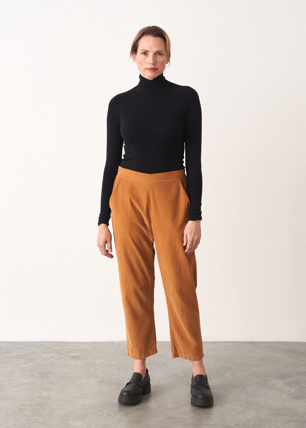 Dark amber baby cord trousers