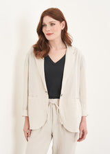 Light oatmeal blazer jacket