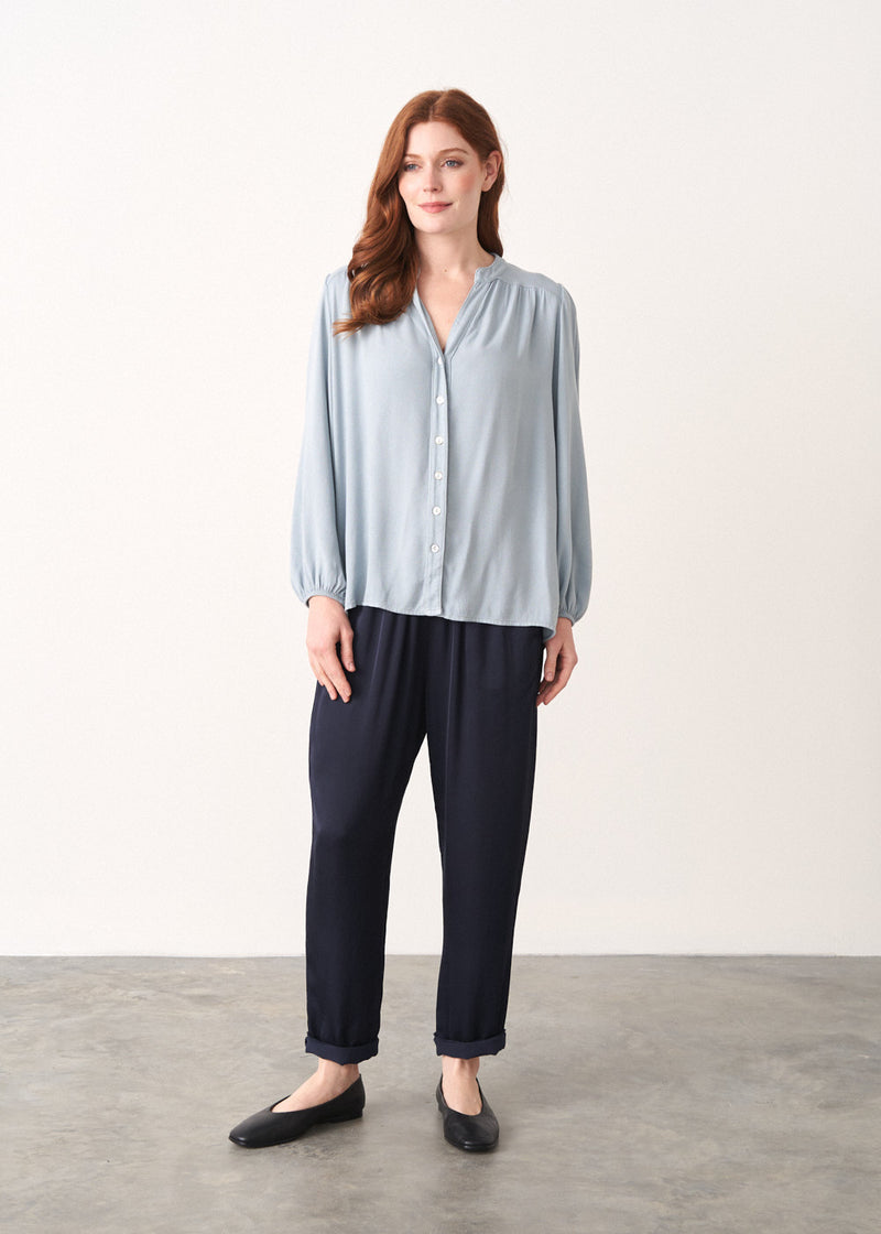 Pale blue long sleeve shirt