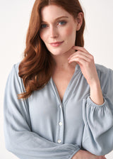 Pale blue long sleeve shirt