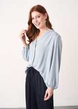 Pale blue long sleeve shirt