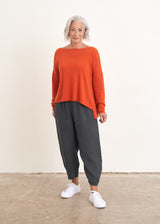 Bright orange light cashmere sweater