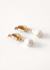 Large pearl drop earrings