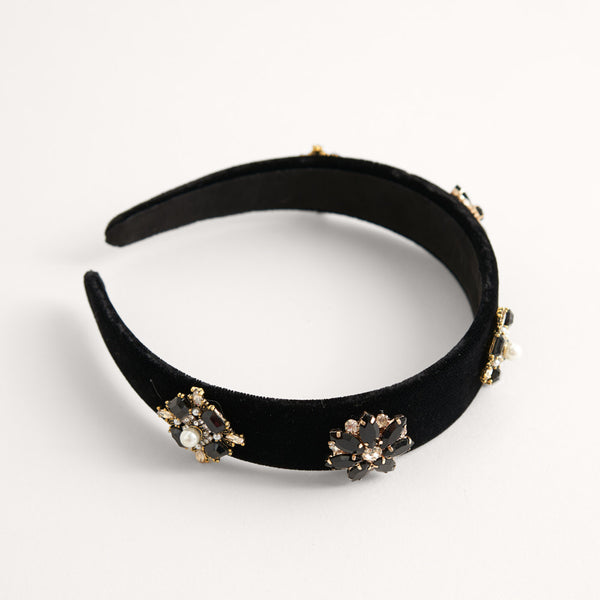 Beaded Glitter outlets Headband Embellished Black