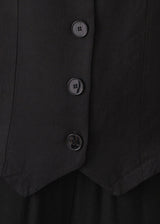 Black button up waistcoat