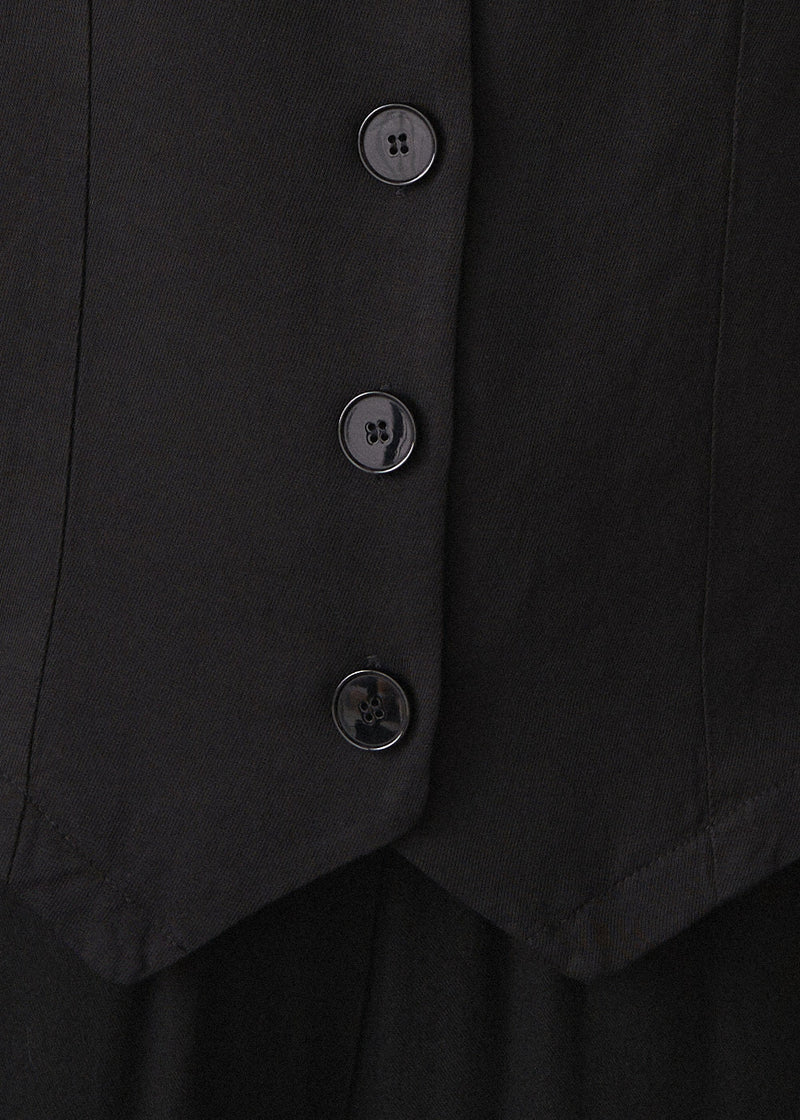 Black button up waistcoat