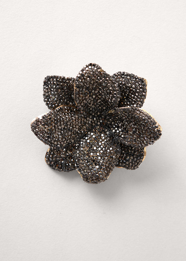 Sparkle crystal flower brooch