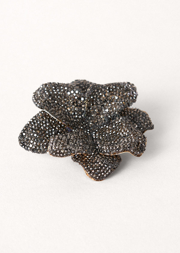 Sparkle crystal flower brooch