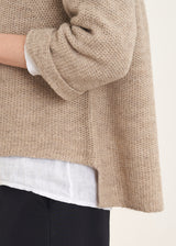 Greige oatmeal swing sweater